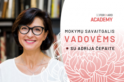 [LiMA rekomenduoja] SAVAITGALIO MOKYMAI VADOVĖMS SU ADRIJA ČEPAITE