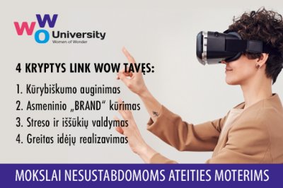 [LiMA rekomenduoja] Wow University Online kursai