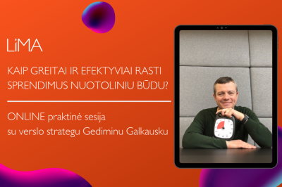 LiMA ONLINE: Kaip greitai ir efektyviai rasti sprendimus nuotoliniu būdu?