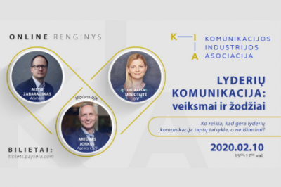 [LiMA REKOMENDUOJA] LYDERIŲ KOMUNIKACIJA: veiksmai ir žodžiai