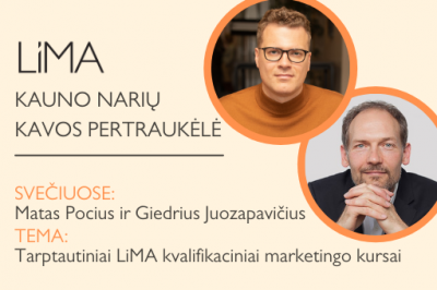 Kauno narių kavos pertraukėlė apie tarptautinius LiMA sertifikavimo kursus
