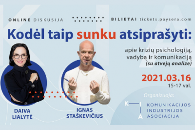 [LiMA REKOMENDUOJA] KODĖL TAIP SUNKU ATSIPRAŠYTI: apie krizių psichologiją, vadybą ir...
