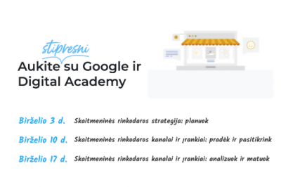 [LiMA REKOMENDUOJA] Aukite stipresni su Google ir Digital Academy
