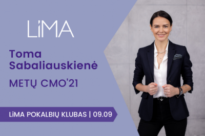 LiMA pokalbių klubas su metų CMO'21 Toma Sabaliauskiene