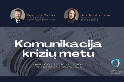 [LiMA REKOMENDUOJA] Komunikacija krizių metu