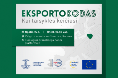 [LiMA REKOMENDUOJA] Konferencija „EKSPORTO KODAS. Kai taisyklės keičiasi“