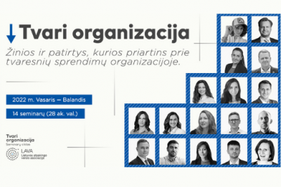 [LiMA REKOMENDUOJA] Seminarų ciklas „TVARI ORGANIZACIJA“
