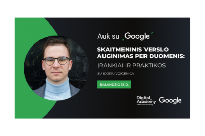 [LiMA REKOMENDUOJA] Skaitmeninis verslo auginimas per duomenis: įrankiai ir praktikos