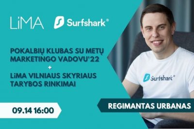 Pokalbių klubas su Metų CMO'22 Regimantu Urbanu ir LiMA Vilniaus skyriaus tarybos rinkimai