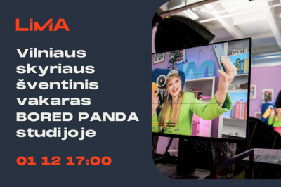 LiMA Vilniaus skyriaus šventinis vakaras BORED PANDA studijoje