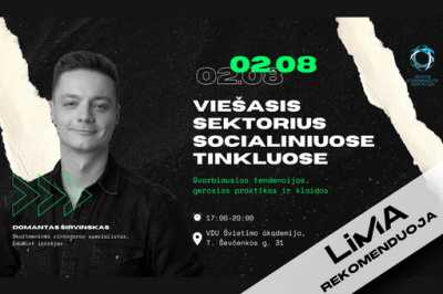 [LiMA REKOMENDUOJA] Viešasis sektorius socialiniuose tinkluose