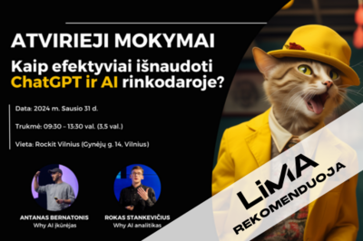 [LiMA REKOMENDUOJA] Kaip efektyviai išnaudoti ChatGPT ir AI rinkodaroje?