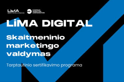  LiMA DIGITAL skaitmeninio marketingo valdymo sertifikavimo kursai