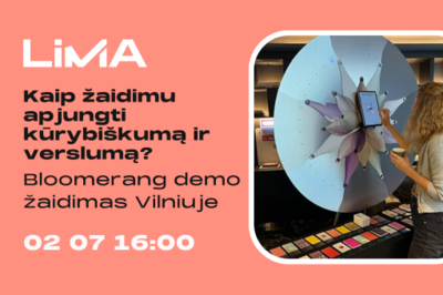 Kaip žaidimu apjungti kūrybiškumą ir verslumą? Bloomerang demo žaidimas Vilniuje