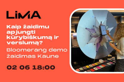 Kaip žaidimu apjungti kūrybiškumą ir verslumą? Bloomerang demo žaidimas Kaune