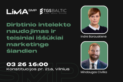 [SMP] Dirbtinio intelekto naudojimas ir teisiniai iššūkiai marketinge šiandien