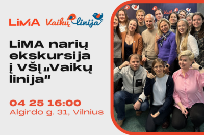 LiMA narių ekskursija į VŠĮ „Vaikų linija”