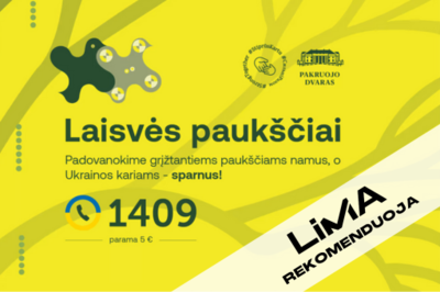 [LiMA REKOMENDUOJA] Akcija LAISVĖS PAUKŠČIAI