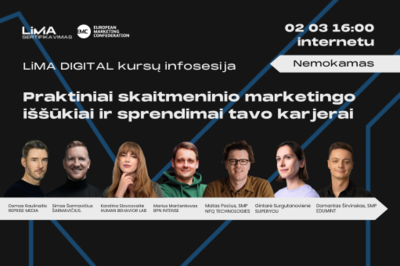 Praktiniai skaitmeninio marketingo iššūkiai ir sprendimai tavo karjerai: LiMA DIGITAL kursų...