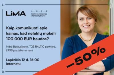Renginio įrašas |  Kaip komunikuoti apie kainas, kad netektų mokėti 100 000 EUR baudos?
