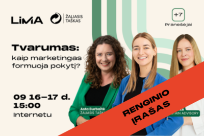 Renginio įrašas | Tvarumas: kaip marketingas formuoja pokytį