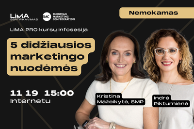 [Nemokamas]  5 Didžiausios marketingo nuodėmės: LiMA PRO kursų infosesija